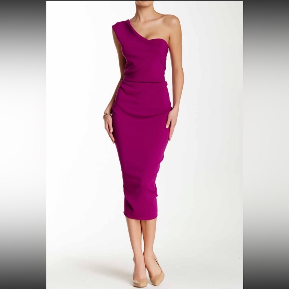 ISSUE NEW YORK One-Shoulder RUFFLE BACK DRESS Size S